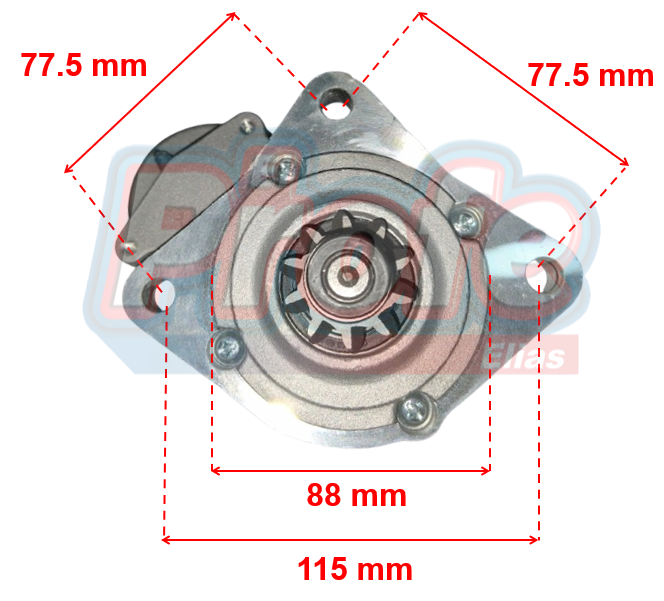 PERKINS SISTEMA DENSO /COPILOTO CUERPO DYNA 12V 10DIENTES /NUEVO