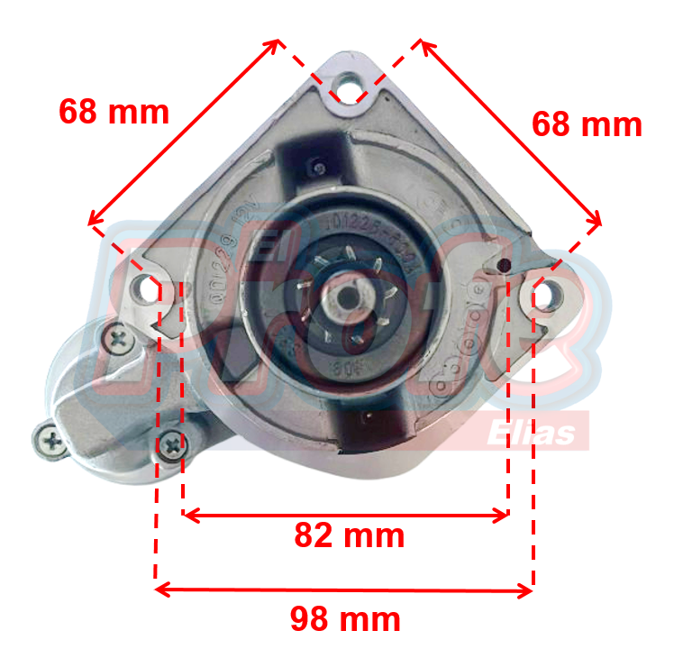 VOLKSWAGEN / METROPOLITANO/ GOL/ AMAZON/ 12V /9DIENTES CUERPO GRANDE /REPOTENCIADO /PIÑON:25MM/ SENTIDO HORARIO