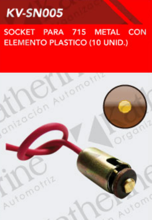 SOCKET P/FOCO BALA  D/METAL C/ ELEMENTO FIBRA 1