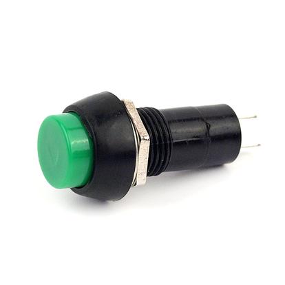 BOTON PULSADOR REDONDO ON-OFF COLOR VERDE