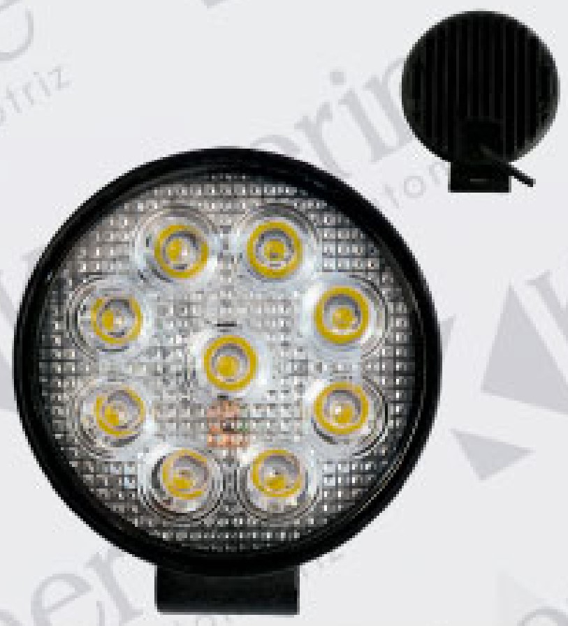 FARO/DE TRABAJO/REDONDO/DE ALUMINIO/MULTIVOTAJE/9-33V/9LEDS/1000LM/G:10.7CM/L:4.15CM/ALTO:13.3CM
