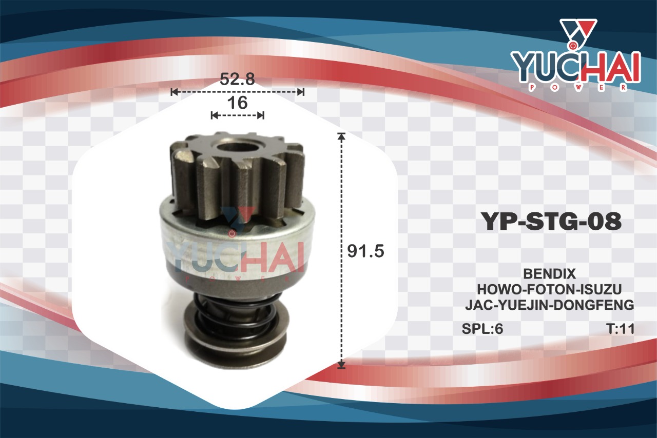 CHINO / YUEJING/ L:91.5MM / 6SLINES / 11 DIENTES