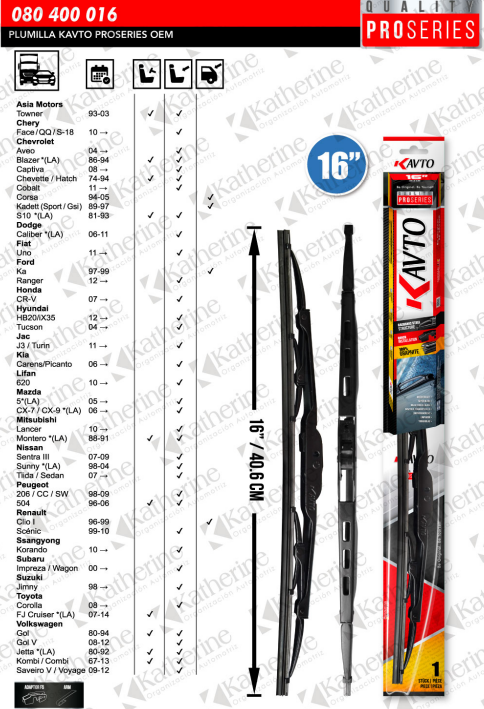 PLUMILLA KAVTO PROSERIES OEM 16