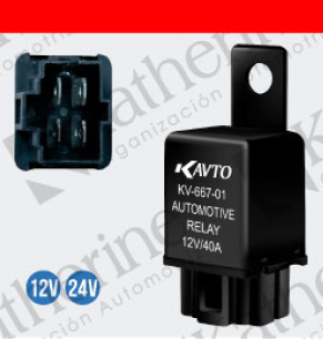 RELAY DE 4 PINES 12V 30/40AMP   P/MITSUBISHI