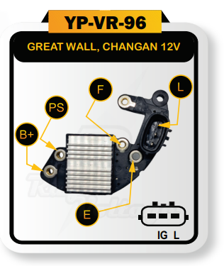 REGULADOR DE VOLTAGE GREAT WALL, CHANGAN 12 CHINO