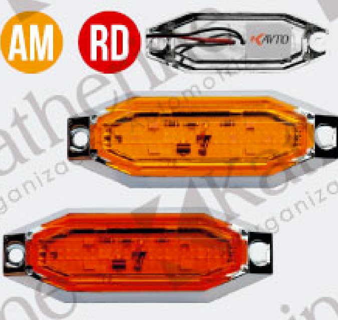 FARO LATERAL/8LEDS/10-30V/ROJO