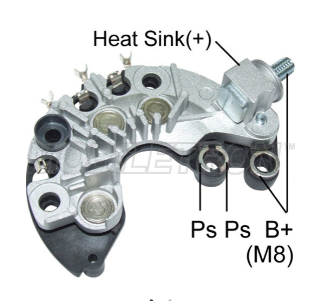 DELCO/CHEVROLET/PONTIAC/103MM/50AMP/3DIODOS
