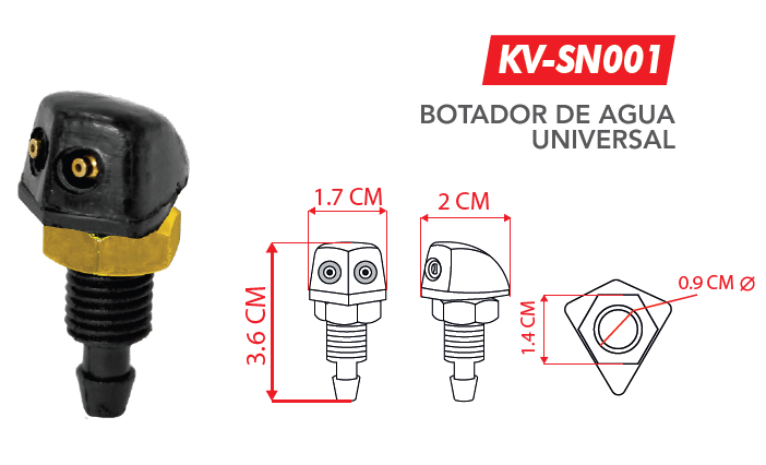 BOTADOR DE AGUA UNIVERSAL / SAPITO